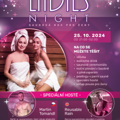 Ladies night - saunová noc pro ženy - plakát